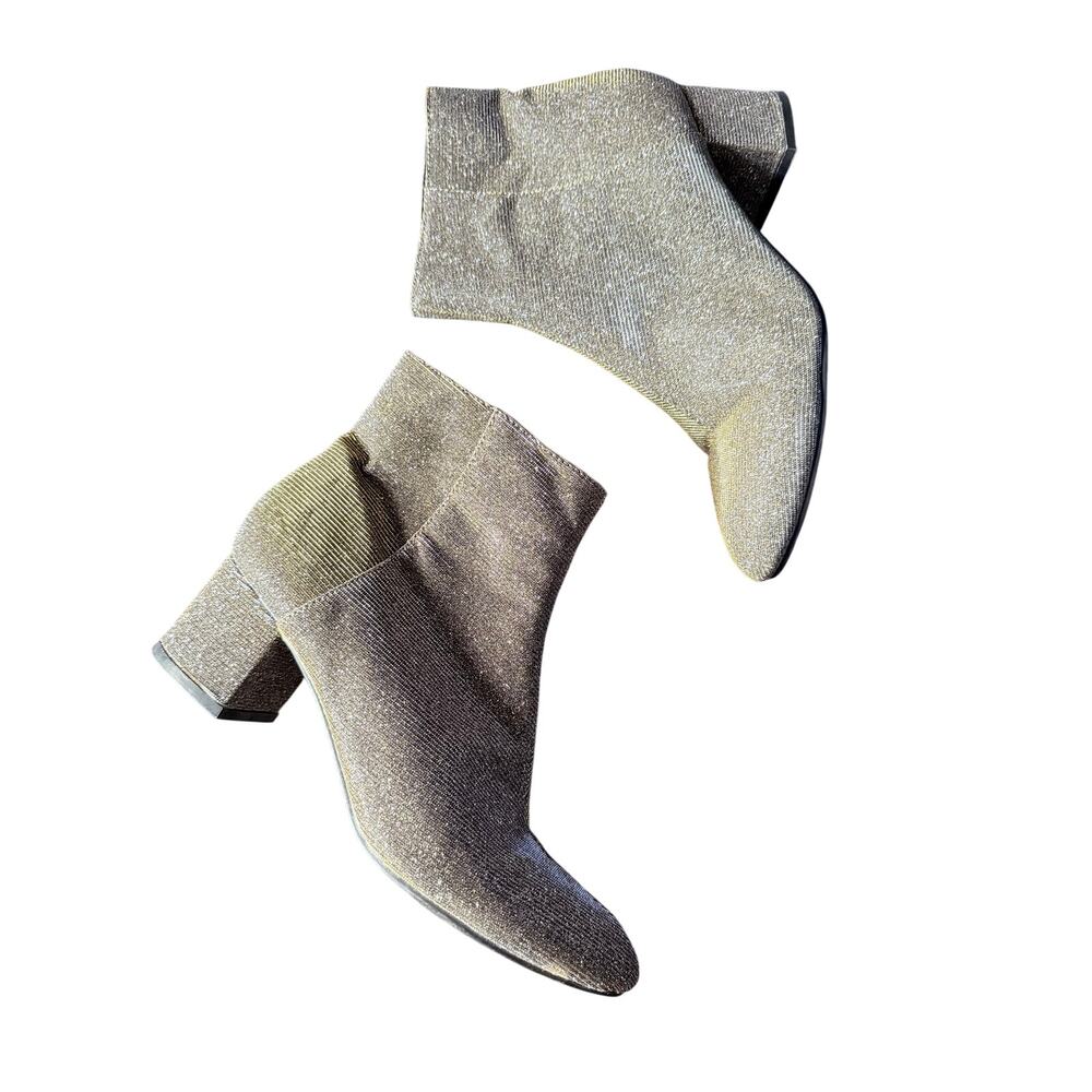 Unisa Iridescent Ankle Boots - Silver to Gold Shift - Size 7.5 US
